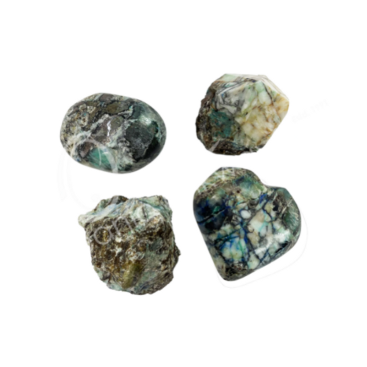Azurite Malachite Gemstone Box Shape Assortment