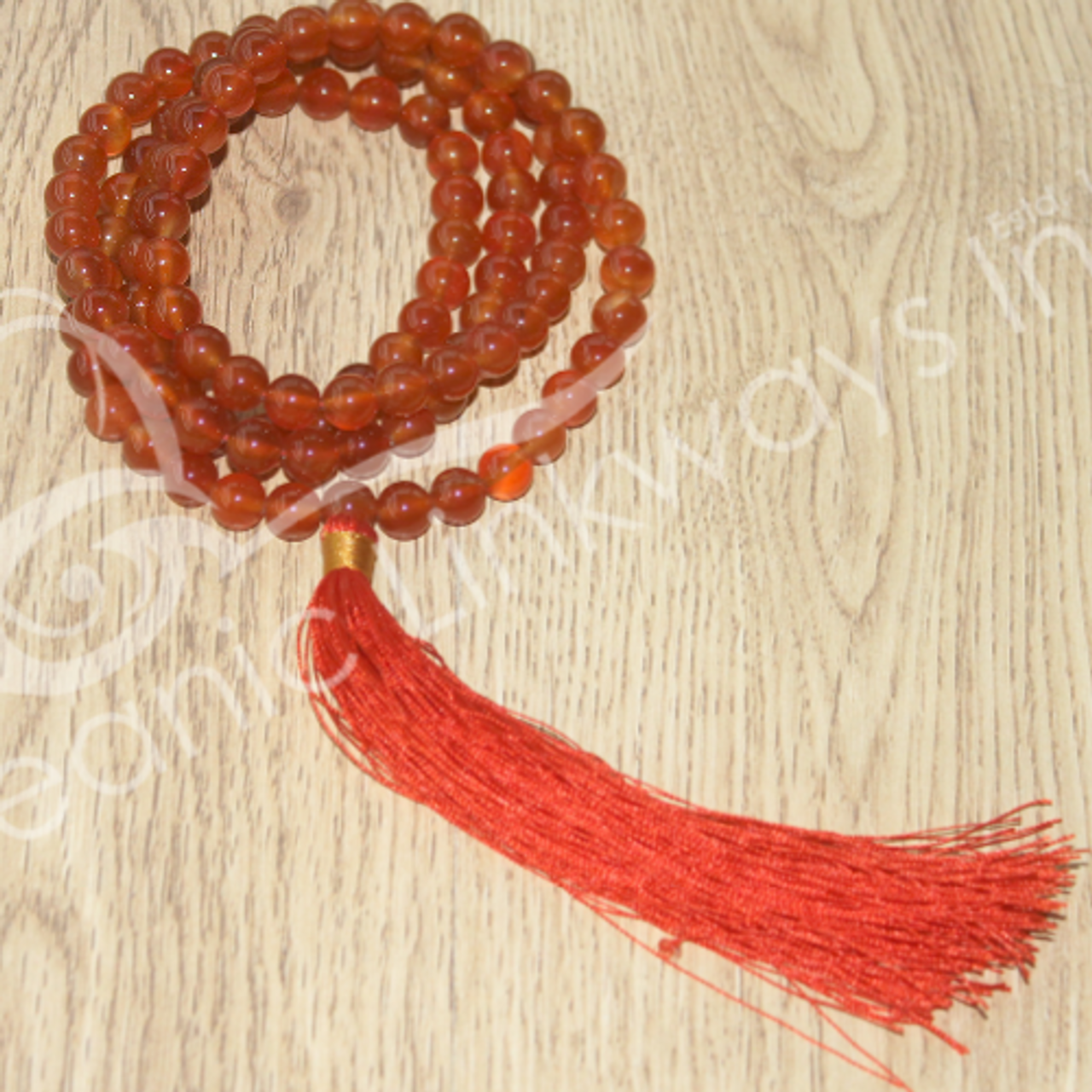 Jap Mala Carnelian w/ Red Tassel