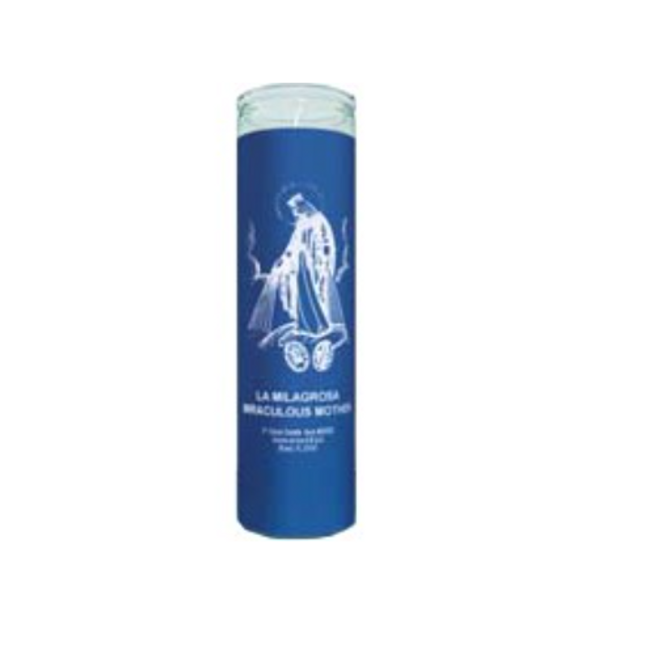 7 Day Candle Miraculous Mother (Milagrosa) Blue Color