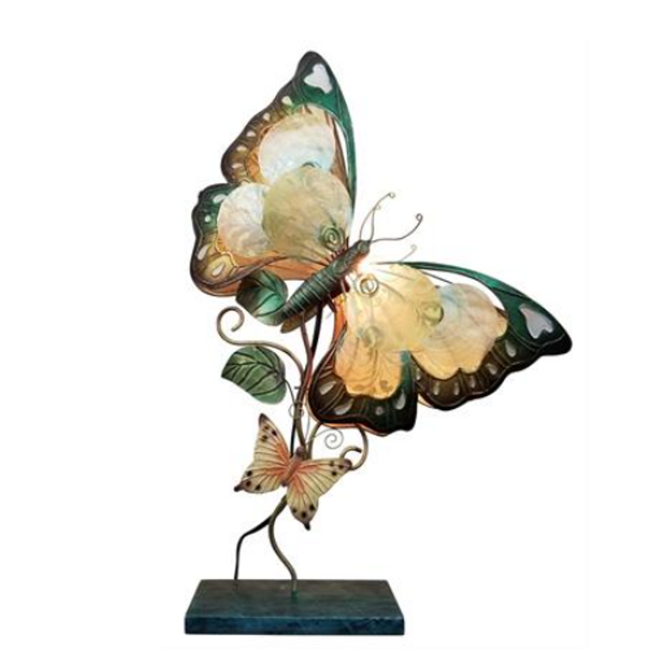 Duo Butterfly Capiz Shell Table Lamp