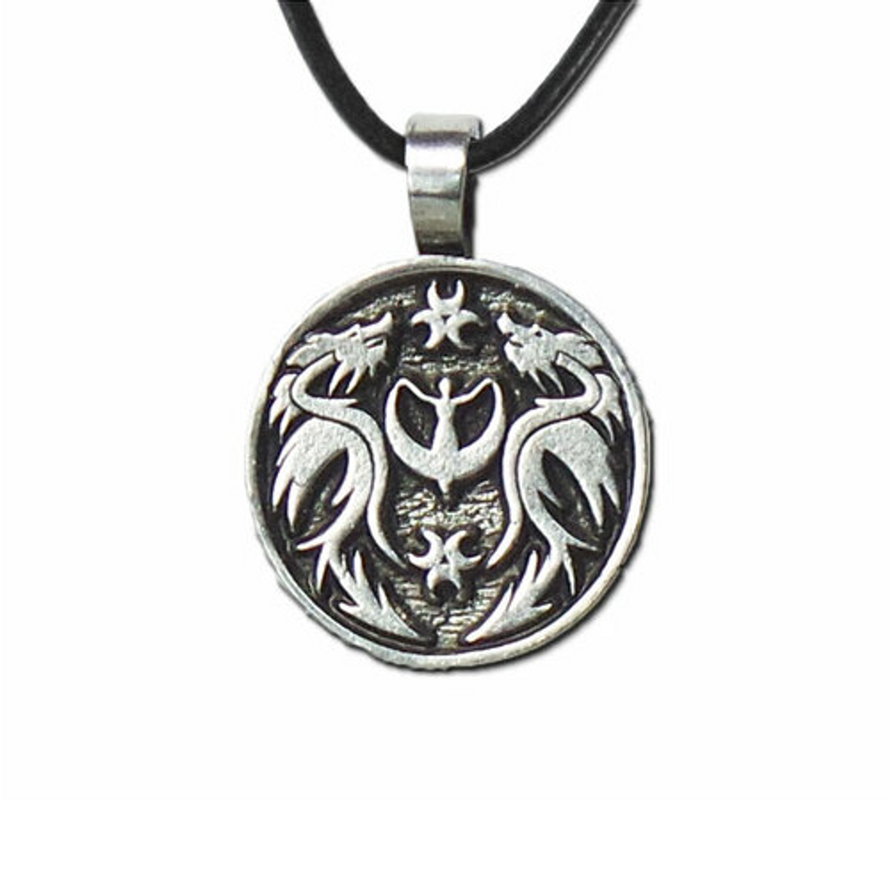 Lady & The Dragon Pewter Pendant