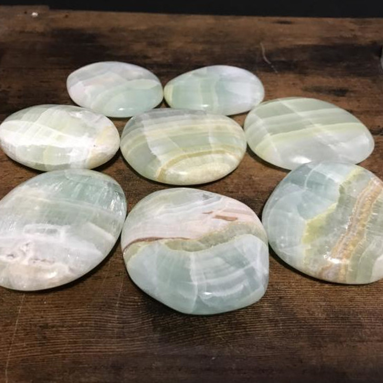 Calcite Green Palm Stone varying weight