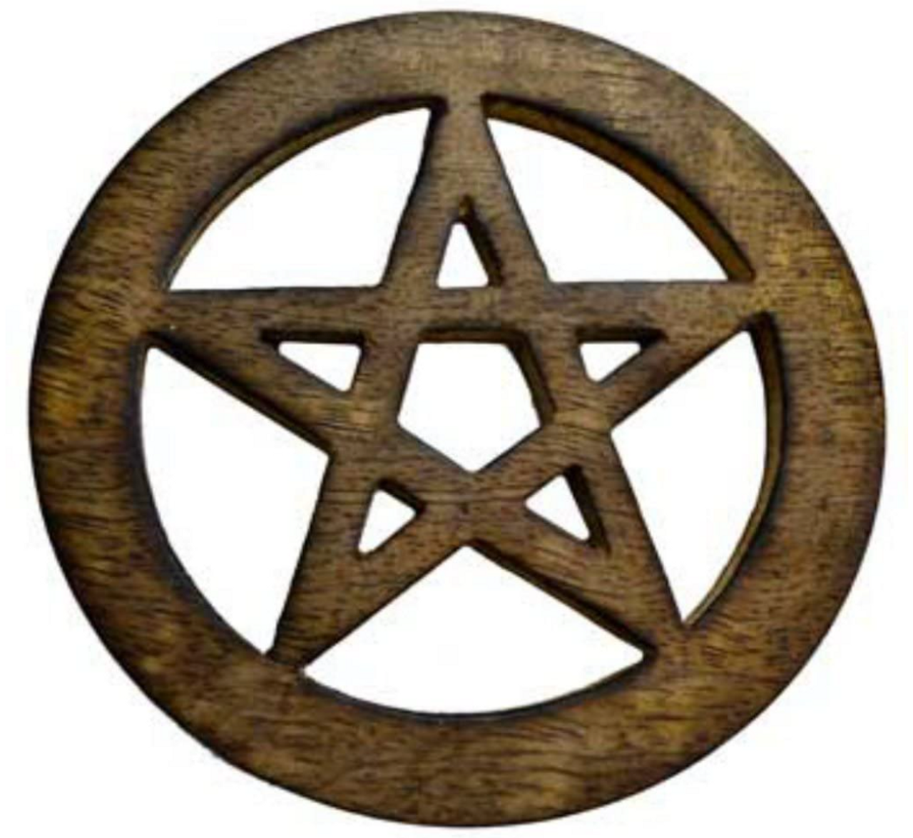 Altar Tile Wood Pentagram 12"