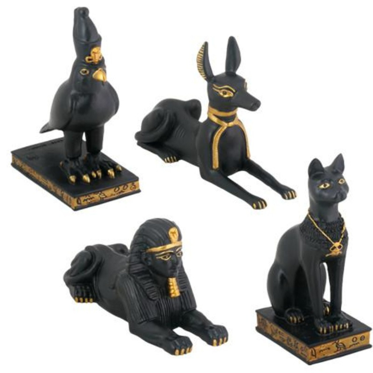Egyptian God Animal Forms Black w/ Gold Trim Assorted