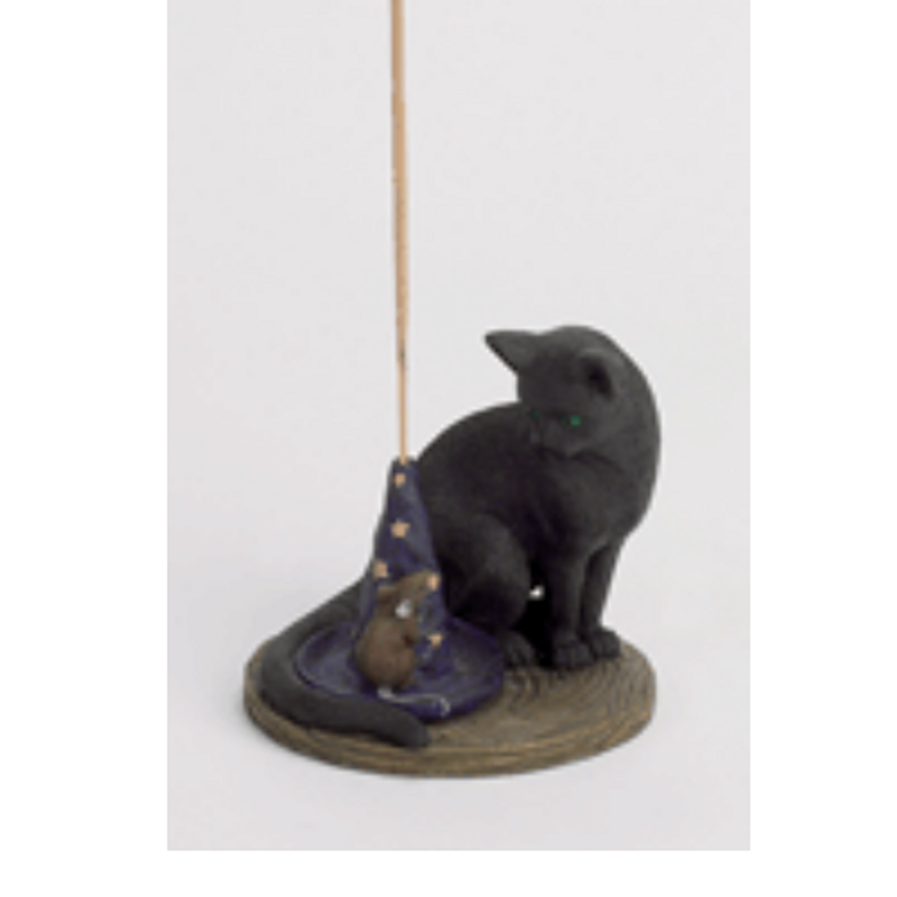 Incense Burner Cat and Mouse with Wizard Hat