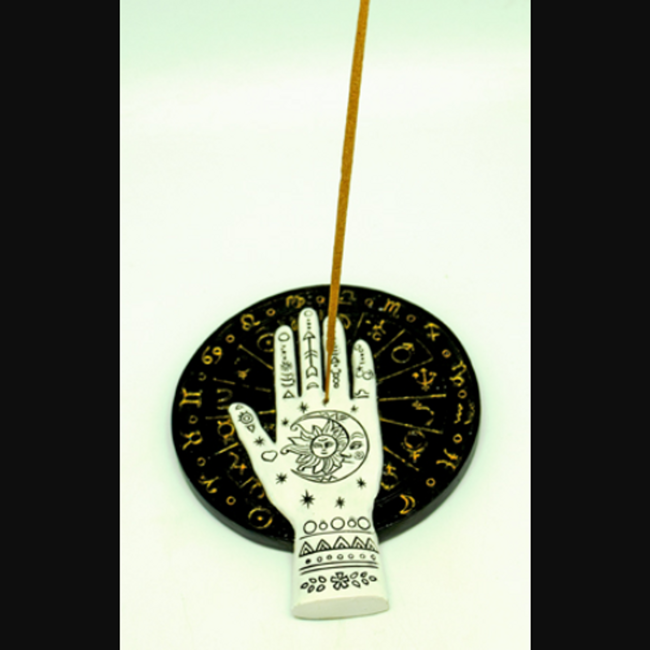 Incense Burner Palmistry Hand White