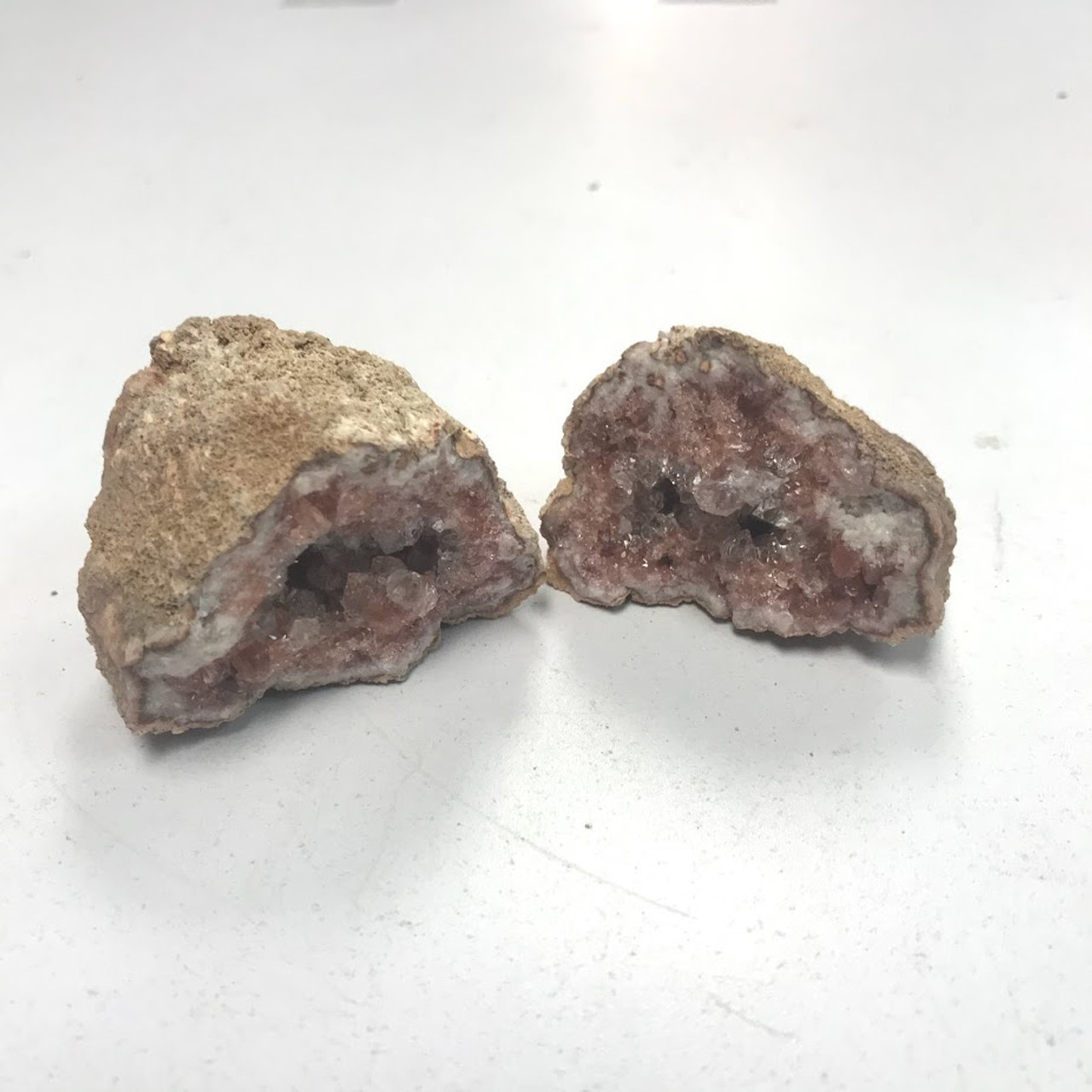 Amethyst Pink Half Geode