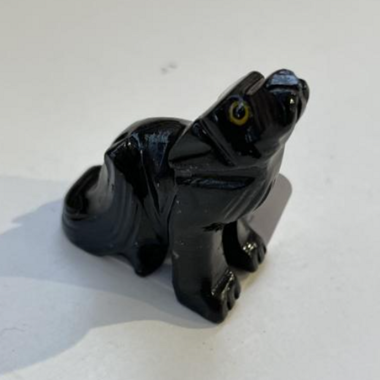 Onyx Black Carved Cat Wolf Raven Animal Variant