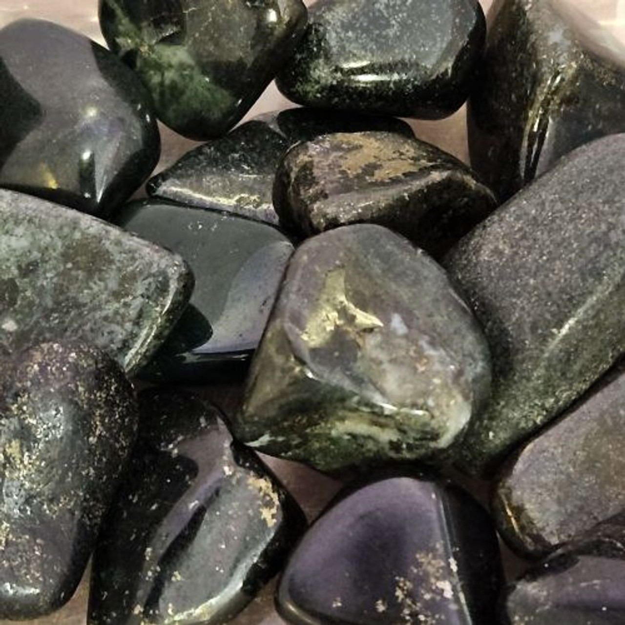 Jade Black Lemurian Tumbled Stone 1"-2"