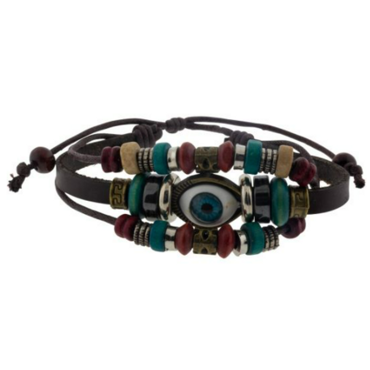 Bracelet Evil Eye  Leather Bracelet