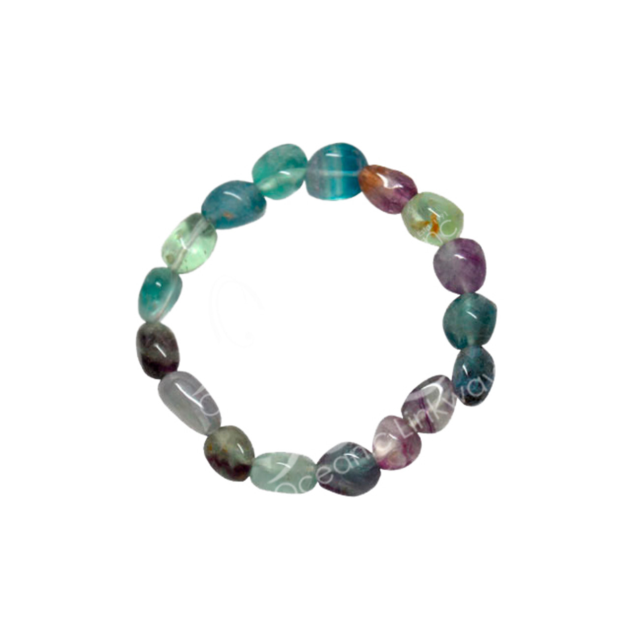 GB Fluorite Rainbow Tumbled Bracelet