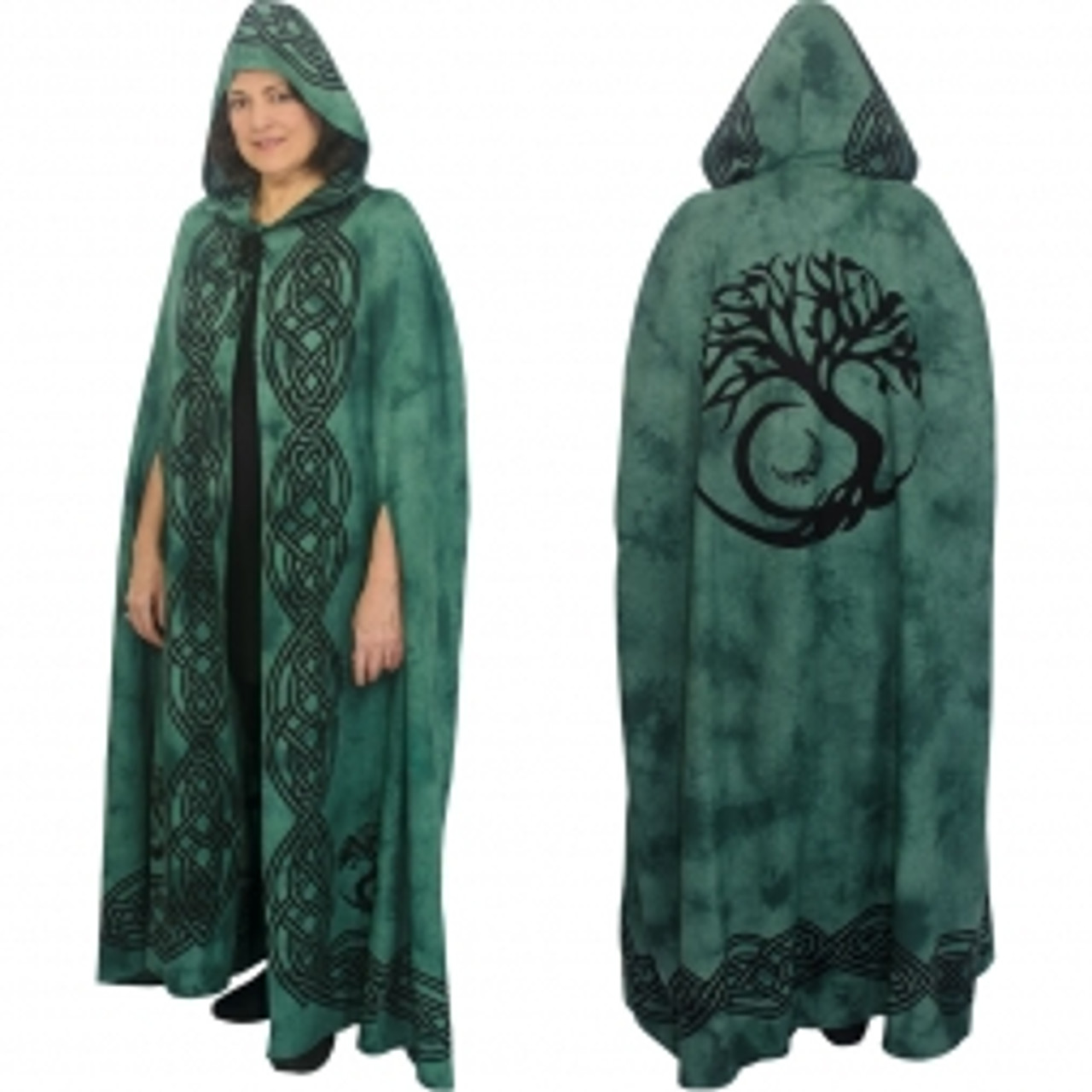 Cloak Green w/ Tree of life Cotton 52"