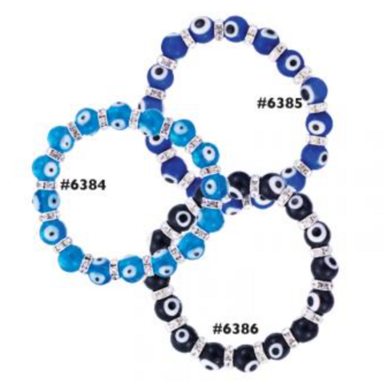 GB Evil Eye Black 8 mm beaded bracelet