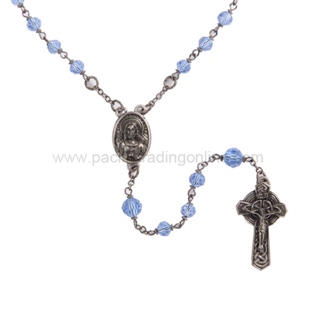 Sacred Heart of Jesus Rosary Blue