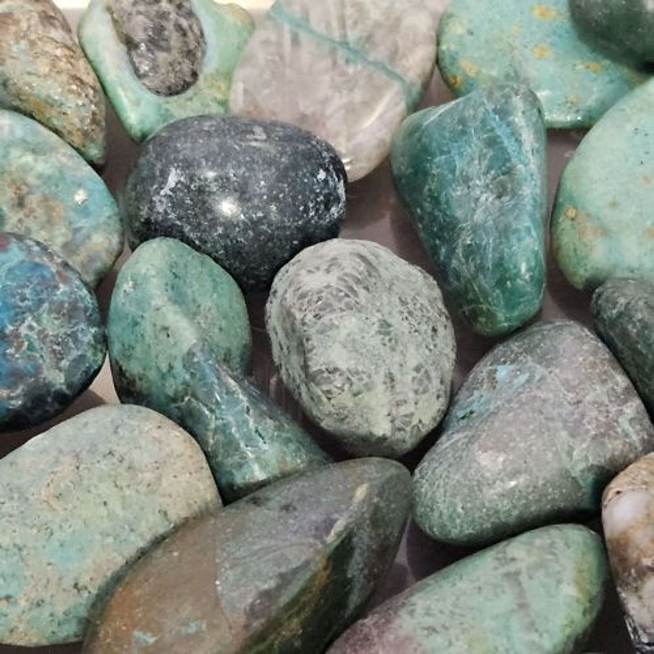 Chrysocolla Tumbled Stone .75"-1"