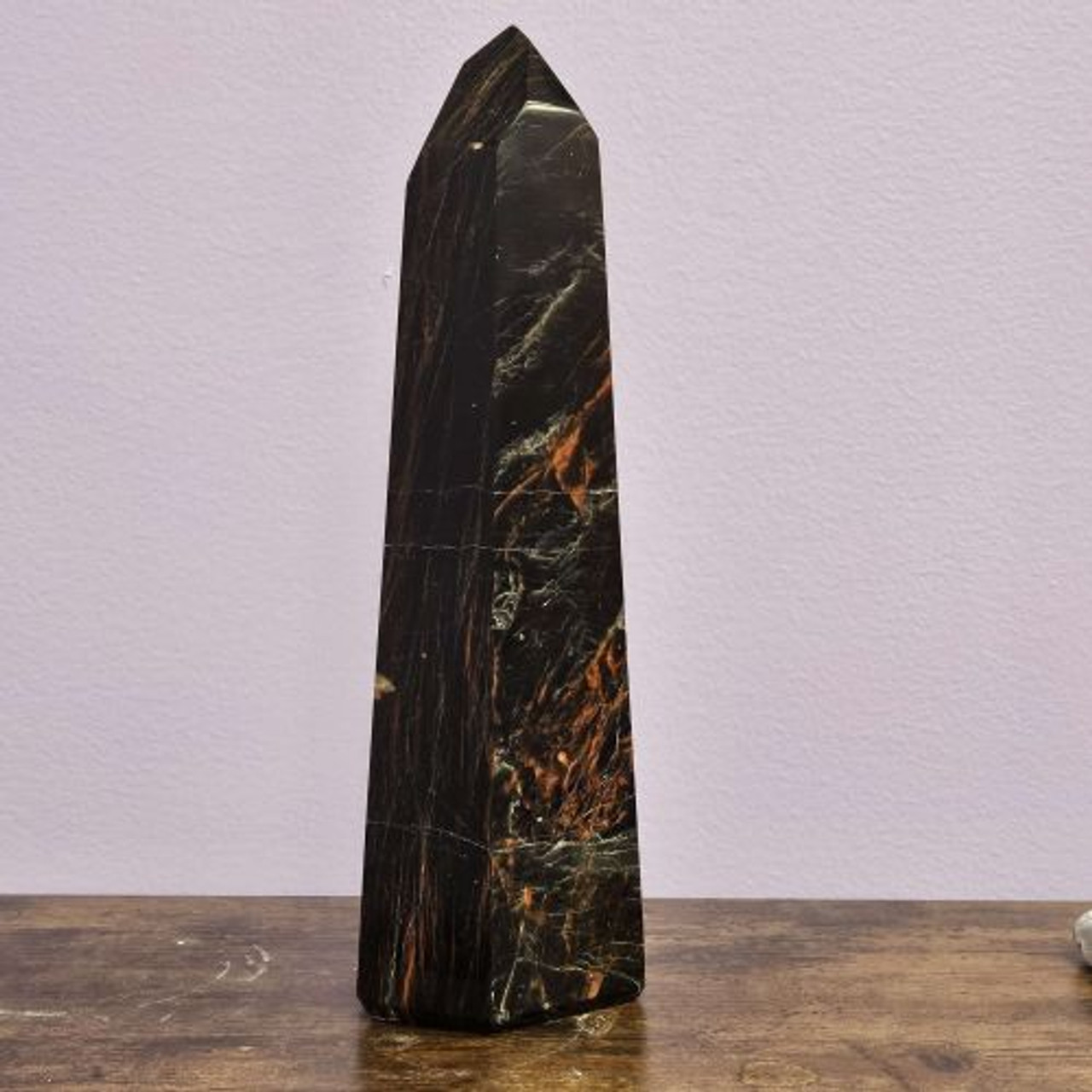 Tourmaline Black Tower w/ Hematite 10" 1700g