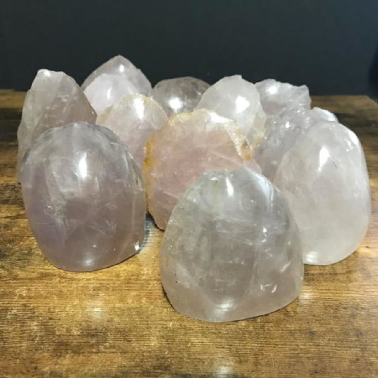 Quartz Rose 1-sided Freeform 2.5"-3.5"