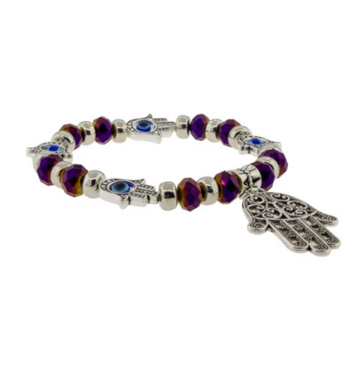 GB Evil Eye w/  Hamsa & Glass Beads - Select