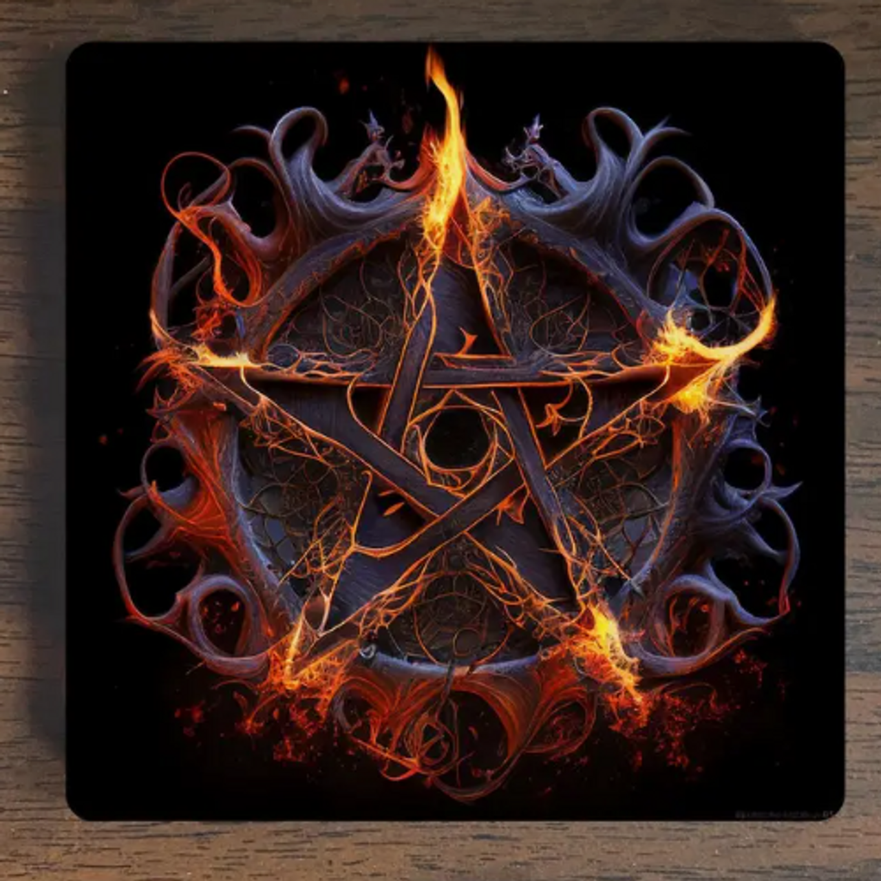 Magnet Flaming Pentagram