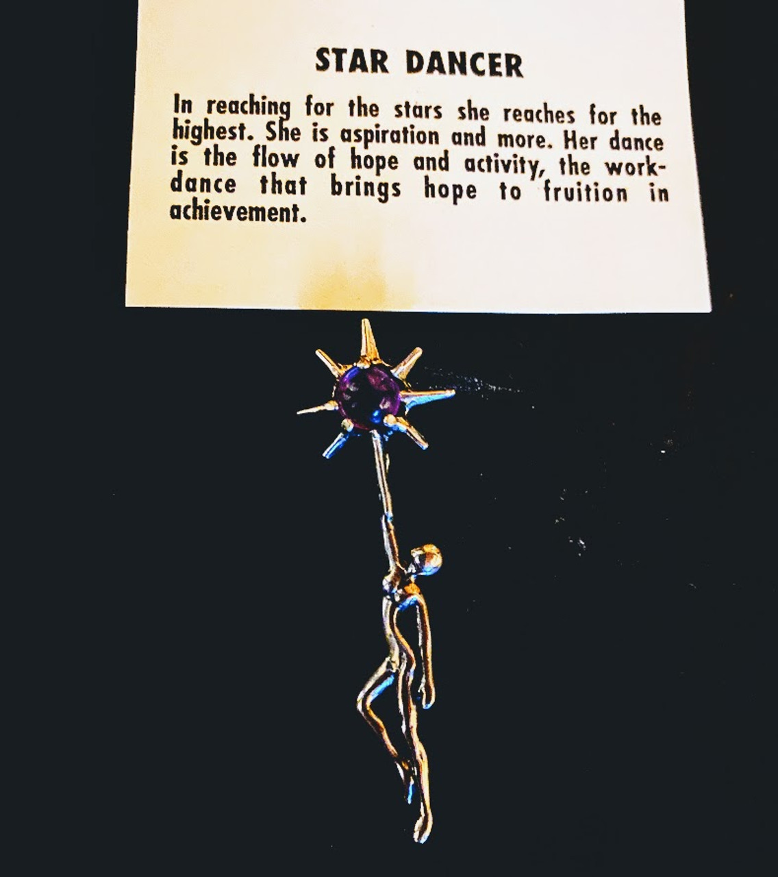 Star Dancer SS Pendant w/ Gemstone Inset