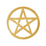 Pentacle Brass Plated 5.75"