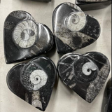 Box Heart Shape Marbled Fossil 4"
