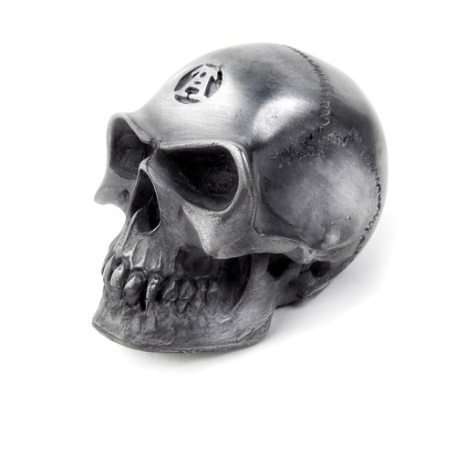 Skull Paper Weight Gear Knob Silver