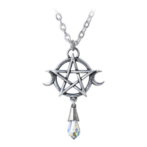 Goddess Pentacle Crystal Pendant by Alchemy