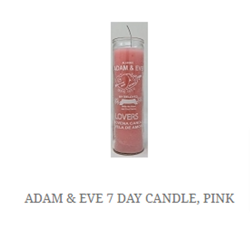 7 Day Candle Adam & Eve Pink