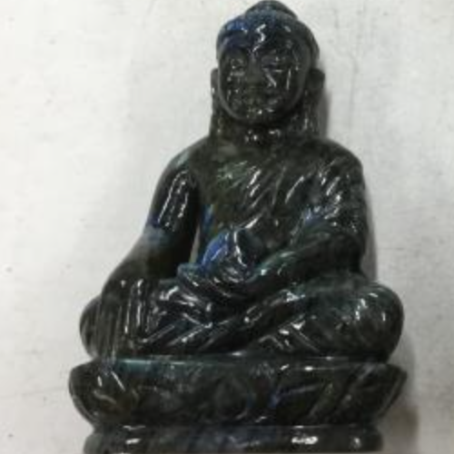 Labradorite Buddha Figure Sitting 4"