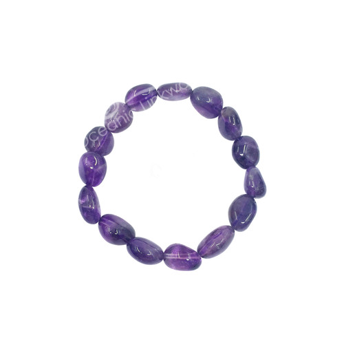 GB Amethyst Dark Nugget Bracelet  8-12mm