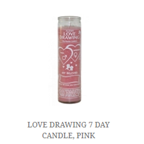 7 Day Candle Love Drawing Pink