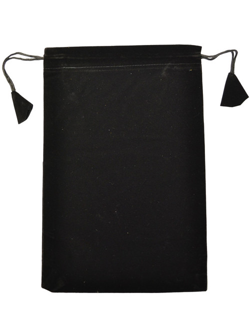 Velvet Bag Black with Drawstring  8" X 12"