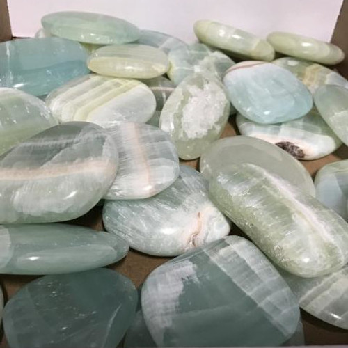 Calcite Green Palm Stone varying weight