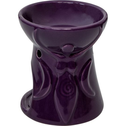 Oil Burner Ceramic Moon Goddess Purple