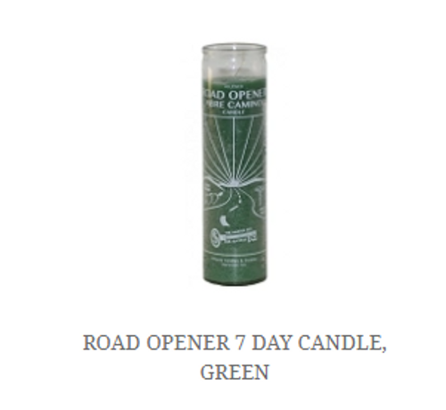 7 Day Candle Road Opener Green