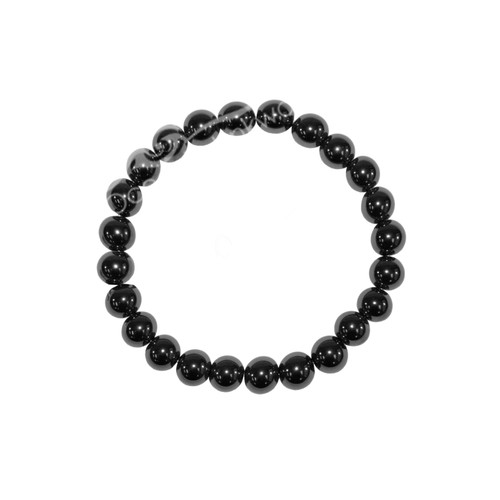 GB Hematite 8mm Bead Elastic Bracelet