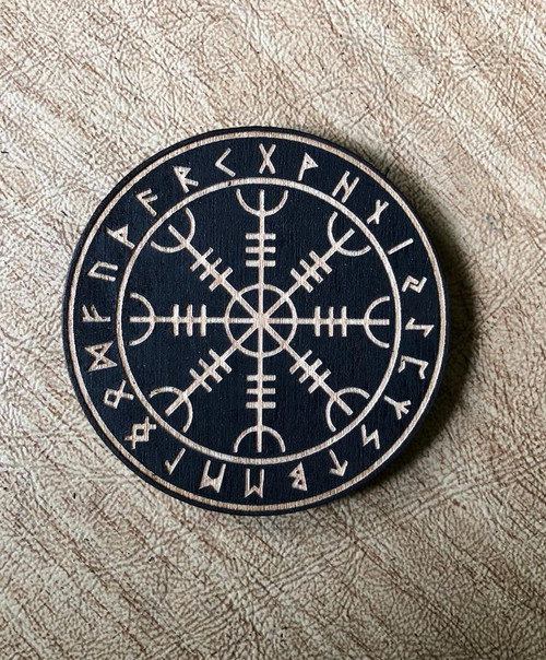 Magnet Painted Circle Runes Helm of Awe