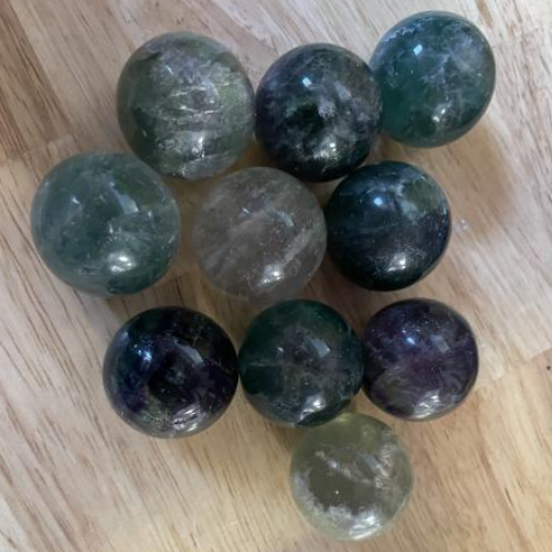 Fluorite Gemstone Sphere 30mm