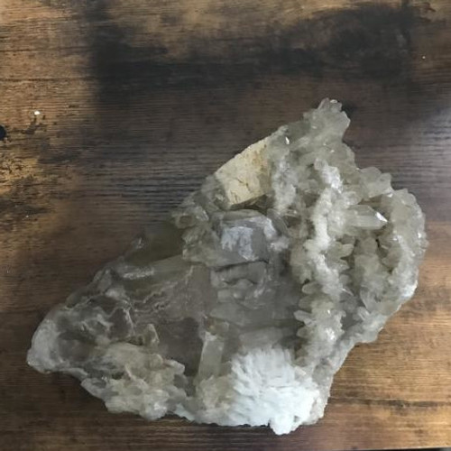 Quartz Cluster w/ Smoky Quartz, Snow Quartz & Cleavelandite 3602g