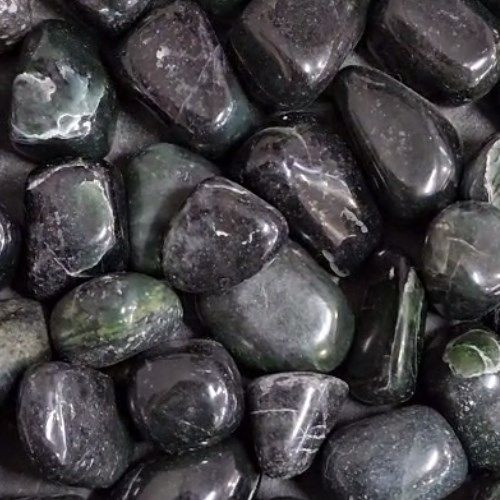 Kyanite Green Tumbled Stone Dark 1"