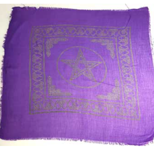 Pentagram Altar Cloth Purple 18" x 18"