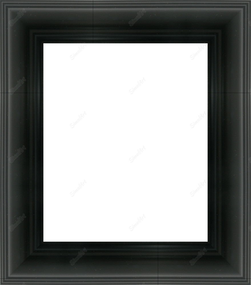 Custom Frames 830836 - Moulding WA511  1 1/4" Black with Detail 