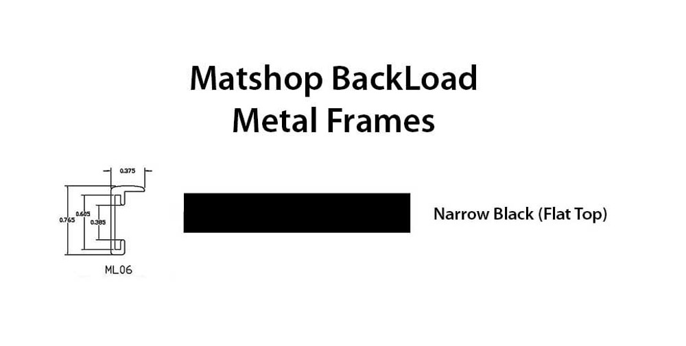 8 x 10 Backload Metal Frame Set (Complete with Standard Clear Glass and Cardboard Backing)