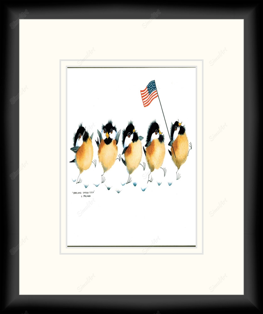 Marching Chicks 1092130 - Moulding MS500   3/4" Black Cube Mat Essentials White Core Polar White Mat 2 Essentials White Core Polar White Regular Glass Glass Manila Board (Very Thin) Back 