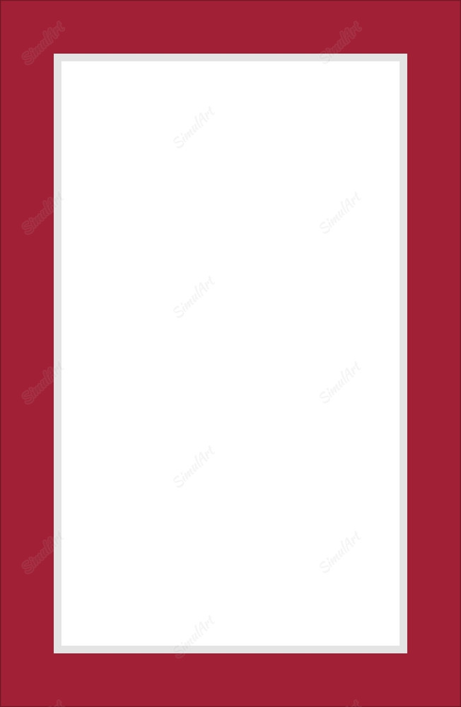Custom Mats 1102868 - Mat Essentials White Core CBW459 Deep Red 