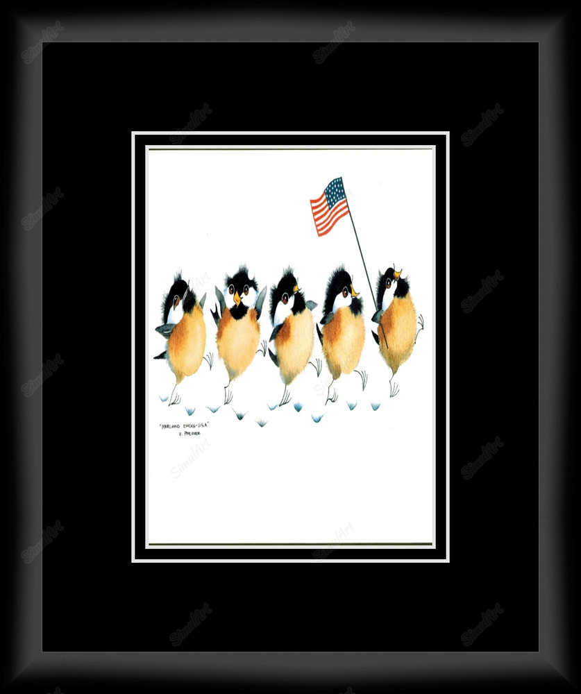 Marching Chicks 1104189 - Moulding MS500   3/4" Black Cube Mat Rag CR1577  Raven Black Mat 2 Rag CR1577  Raven Black Regular Glass Glass Manila Board (Very Thin) Back 