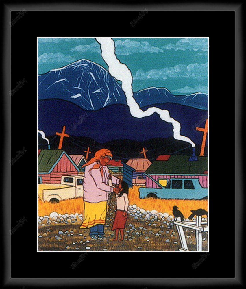 For You, Grandma 813112 - Moulding MS500   3/4" Black Cube Mat Rag CR1577  Raven Black Regular Glass Glass Manila Board (Very Thin) Back 