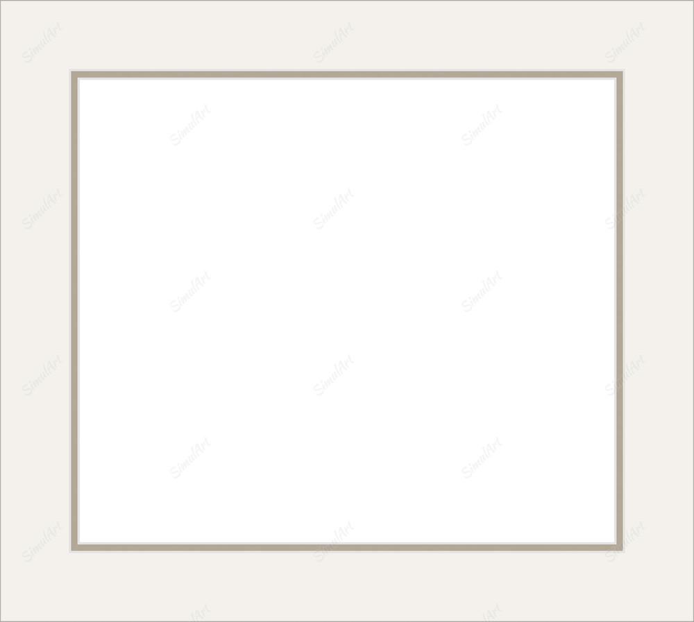 Custom Mats 813770 - Mat Conservation A4901 White Mat 2 Conservation A4859 Stonehenge 