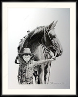 Big Horse, Little Man 831317 - Moulding MS500   3/4" Black Cube Mat Essentials White Core Polar White Mat 2 Essentials White Core Polar White Regular Glass Glass Manila Board (Very Thin) Back 